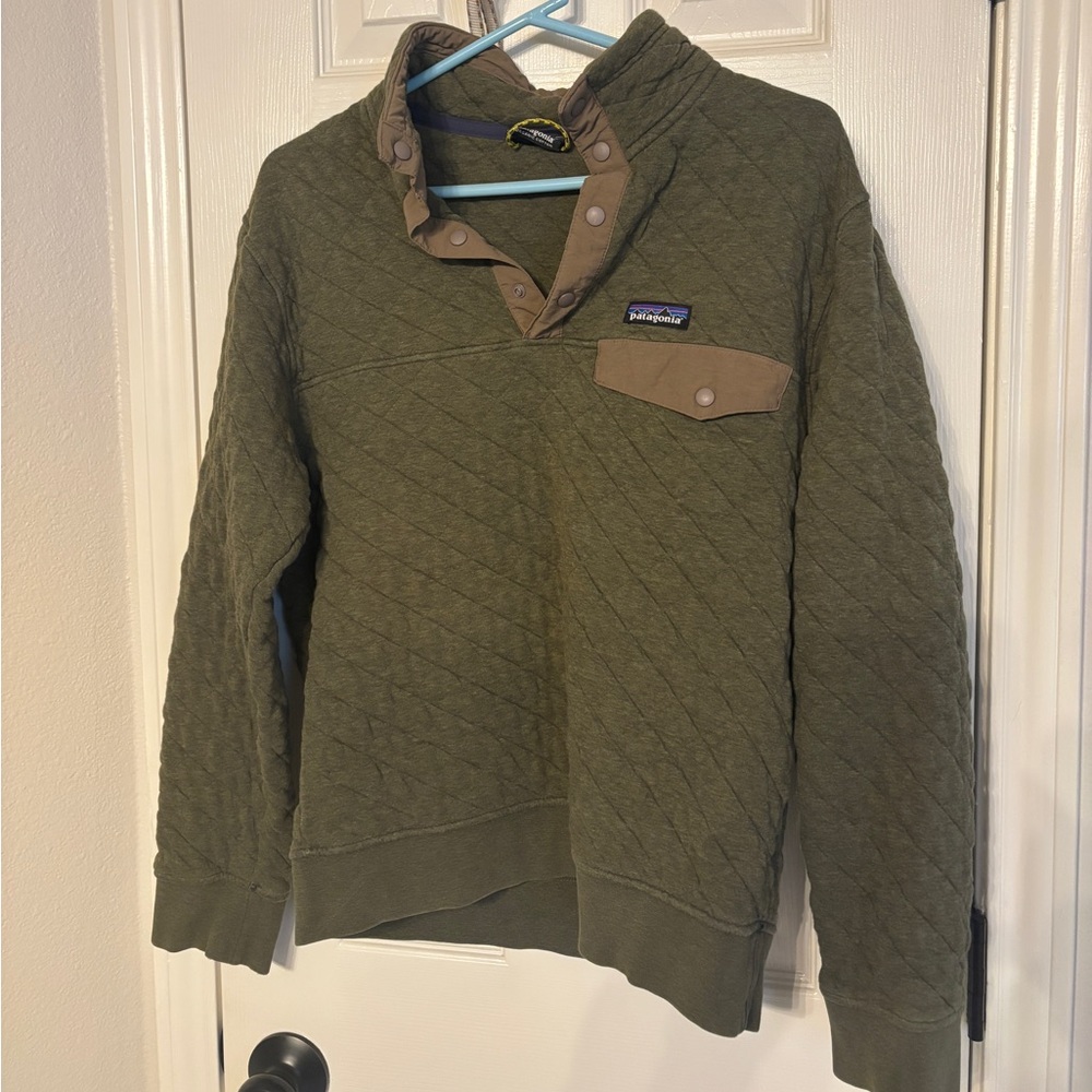Patagonia Forest Green Quilted Pullover